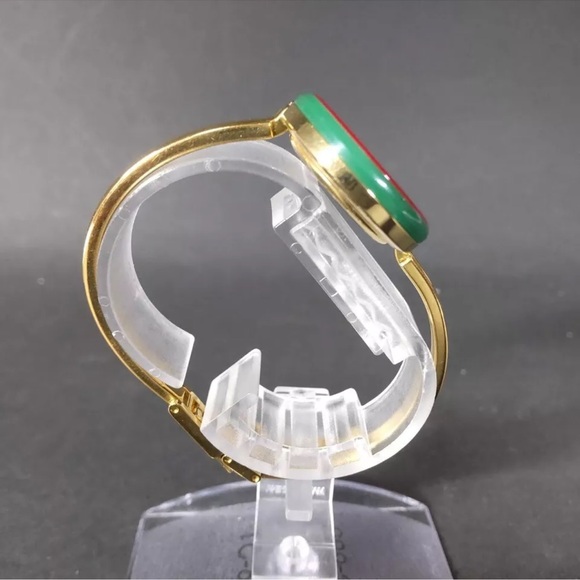 RARE 14k Gold Plated Beautiful 😍 Vintage GUCCI Collectors Watch Bracelet - Picture 7 of 10